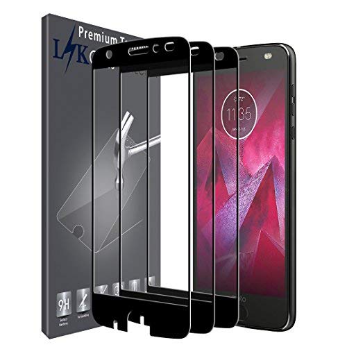 Product Cover [3 Pack] LK for Moto Z2 Force Screen Protector, [Full Cover] Tempered Glass with Lifetime Replacement Warranty