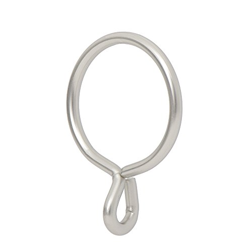 Product Cover Ivilon Drapery Eyelet Curtain Rings - 1.7 Inch Ring for Curtain Hook Pins, Set of 14 - Satin Nickel