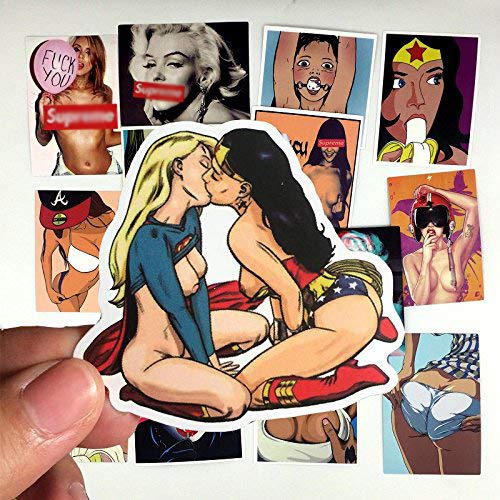 Product Cover 50 pcs Sexy Women Stickers for Skateboard Graffiti Laptop Luggage Guitar Car Decals