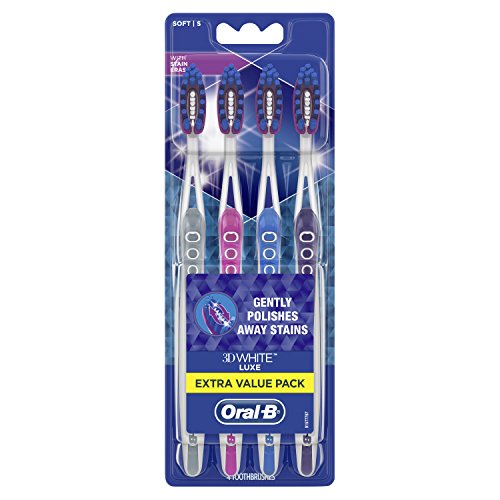 Product Cover Oral-B 3D White Luxe Pro-Flex Manual Soft Toothbrush, 4 Count