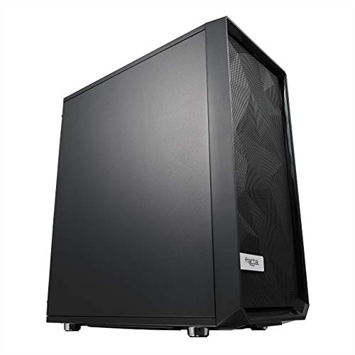 Product Cover Fractal Design Meshify C - Compact Mid Tower Computer Case - Open ATX Layout- High Performance Airflow/Cooling - 2X Fans Included - PSU Shroud - Modular Interior - Water-cooling Ready - USB3.0 - Black