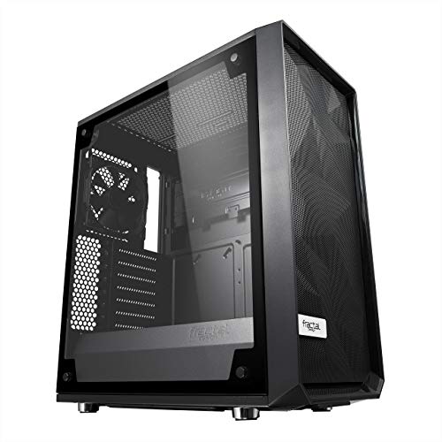 Product Cover Fractal Design Meshify C - Compact Computer Case - High Performance Airflow/Cooling - 2X Fans Included - PSU Shroud - Modular Interior - Water-Cooling Ready - USB3.0 - Tempered Glass Light - Blackout