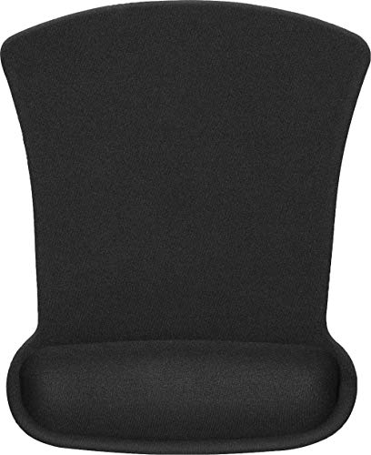 Product Cover MROCO Ergonomic Mouse Pad with Memory Foam Wrist Rest Comfortable Mouse Pad with Wrist Support, Pain Relief Mousepad with Non-Slip Rubber Base Mouse Mat for Home, Office & Travel, 9.8x7.8in, Black
