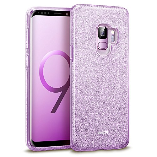 Product Cover ESR Glitter Galaxy S9 Case, Sparkle Bling Case Protective Cover [Three Layer] [Supports Wireless Charging] Compatible for The Samsung Galaxy S9 5.8
