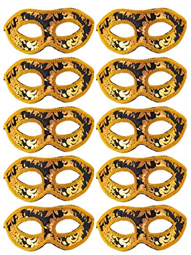 Product Cover Unisex Retro Masquerade Mask Mardi Gras Costume Party Acccessory (pack of 10)