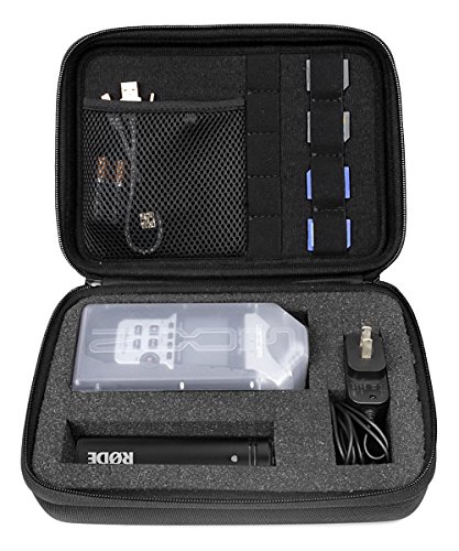 Product Cover Professional Portable Recorder Case with DIY foam inlay for ZOOM H1, H2N, H5, H4N, H6, F8, Q8 Handy Music Recorders, Charger, Mic Tripod Adapter and Accessories, Smart padding for SD cards