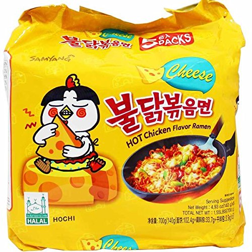 Product Cover Samyang (5 Pack) Cheese Spicy Hot Chicken Flavored Ramen Noodles