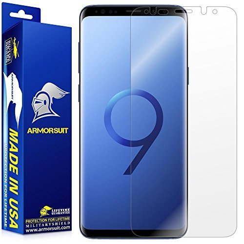 Product Cover Galaxy S9 Plus Screen Protector [Max Coverage] ArmorSuit MilitaryShield Lifetime Replacement Screen Protector For Galaxy S9+