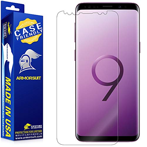 Product Cover ArmorSuit MilitaryShield Screen Protector Compatible with Samsung Galaxy S9 (Case Frienldy) Anti-Bubble HD Clear Film