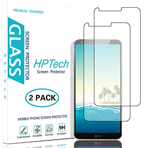Product Cover HPTech LG G6 Screen Protector - (2-Pack) Tempered Glass Film for LG G6 Screen Protector Anti-Scratch, Bubble Free, Easy to Install, 9H Hardness with Lifetime Replacement Warranty