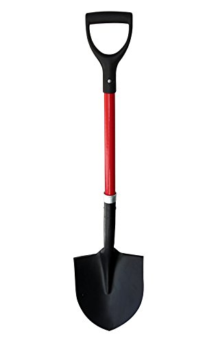 Product Cover TABOR TOOLS Shovel with Rounded Blade and Comfortable D Grip 31 Inch Fiberglass Handle, Digging Spade. J201A. (D Handle, Round Blade) 