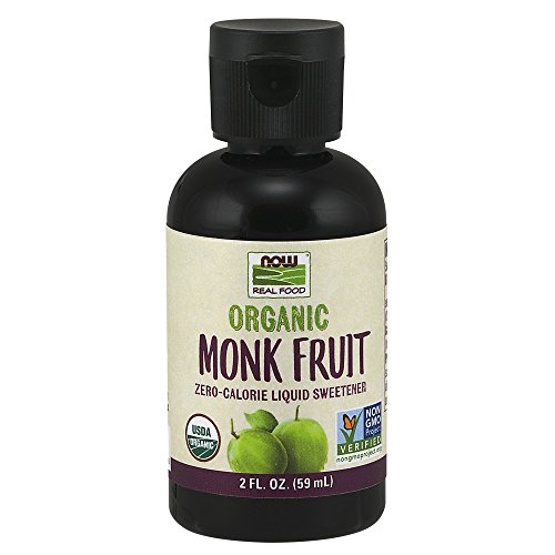 Product Cover NOW Foods, Certified Organic Monk Fruit Liquid, Zero-Calorie Liquid Sweetener, Non-GMO, Low Glycemic Impact, 2-Ounce