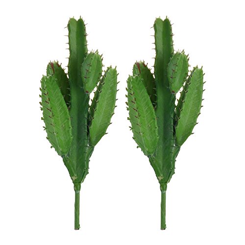 Product Cover BCP 2pcs Real Looking Artificial Cactus Plant DIY Material for Home Decoration Flower Arrangement