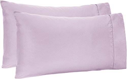 Product Cover AmazonBasics Light-Weight Microfiber Pillowcases - 2-Pack, Standard, Frosted Lavender