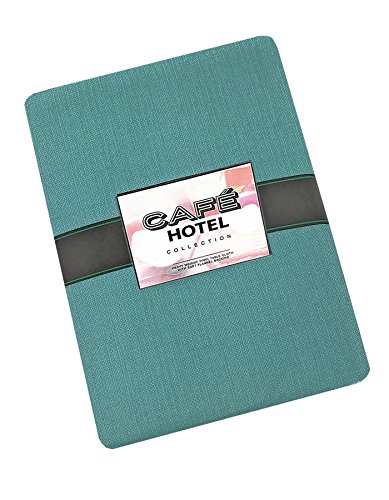Product Cover Lintex Cafe Hotel Linen Look Solid Color Heavy 4 Gauge Vinyl Flannel Backed Tablecloth, Indoor/Outdoor Wipe Clean Tablecloth, 70 Inch Round, Teal