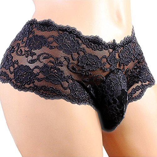 Product Cover K-Men Sissy Pouch Panties Sexy Men's Lace Thong G-String Brief Hipster Underwear