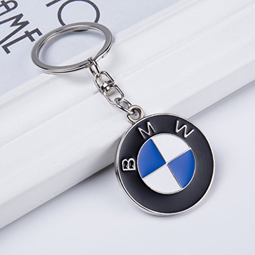 Product Cover QZS BMW 3D Chrome Metal Key Chain Car Logo Key Ring, Best for Gifts (BMW)