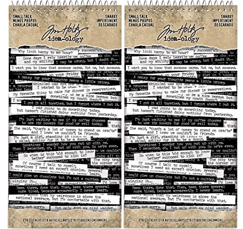 Product Cover Tim Holtz - Small Talk, Snarky - Idea-Ology Spiral Bound Sticker Book - 2 Book Bundle