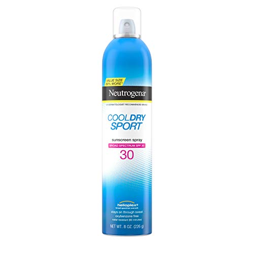 Product Cover Neutrogena CoolDry Sport Sunscreen Spray, with Broad Spectrum SPF 30 UVA/UVB Protection, Sweat- & Water-Resistant, Oxybenzone-Free and PABA-Free with a Lightweight, Oil-Free Formula, 8 oz