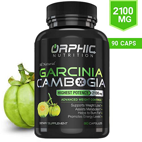 Product Cover 100% Pure Garcinia Cambogia Extract 95% HCA - 2100mg Appetite Suppressant - Carb Blocker Capsules - Orphic Nutrition - 90 Caps
