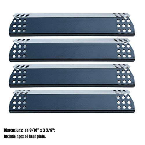 Product Cover Direct store Parts DP129 (4-Pack) Porcelain Steel Heat Shield/Heat Plates Replacement Sunbeam, Nexgrill, Grill Master, Charbroil, Kenmore, Kitchen Aid, Members Mark, Uberhaus, Gas Grill Models (4)
