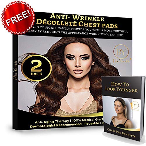 Product Cover decollette pad for chest wrinkles anti wrinkle chest pads chest pads ã â' â€ 2 count - silicone wrinkle pads reusable for chest wrinkles, chest wrinkle prevention, medical silicone patch