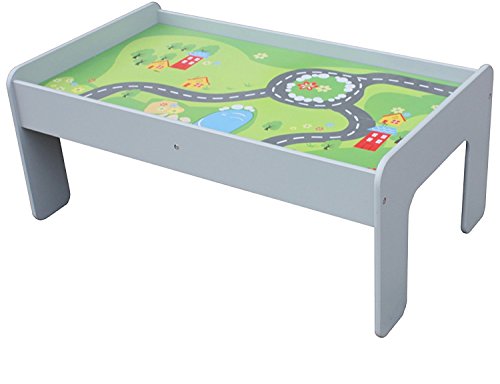 Product Cover Pidoko Kids Train Table, Grey - Perfect Toy Gift Set for Boys & Girls (Gray) - Activity Table That is Compatible with All Major Brand Train Tracks