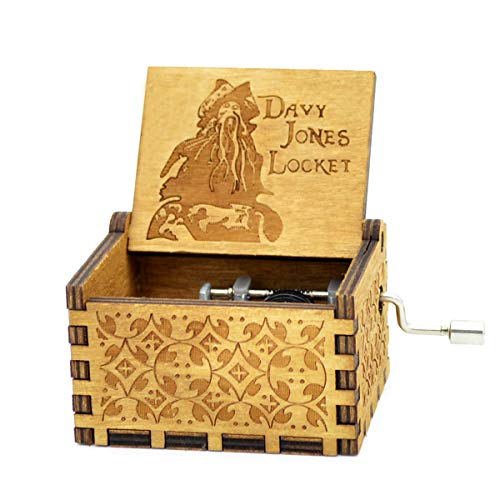 Product Cover Davy Jones Music Box- 18 Note Hand Crank Mechanism Wooden Music Box Crafts（Pirates of the Caribbean（Davy Jones））
