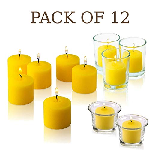 Product Cover Set of 12 Votive Citronella Candles - Summer Scented Candles Scare Away Mosquito, Bug and Flies- for Indoor/Outdoor Use - 10 Hour Burn Time - Made in USA