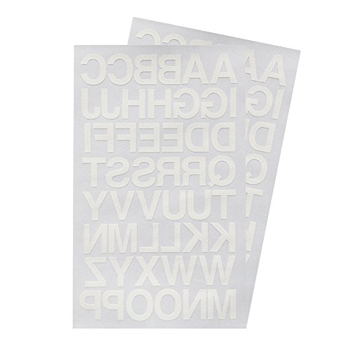 Product Cover Iron on 1-Inch Transfer White Letters - 2 Sheet (Black or White Optional)