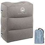Product Cover BONAIR OUTFITTERS Inflatable Travel Foot Rest Pillow | Kids Airplane Bed to Sleep | Adjustable Height Leg Pillow | with Bonus Pillow Cover | Best Kids Travel Accessories for Air, Car, Train