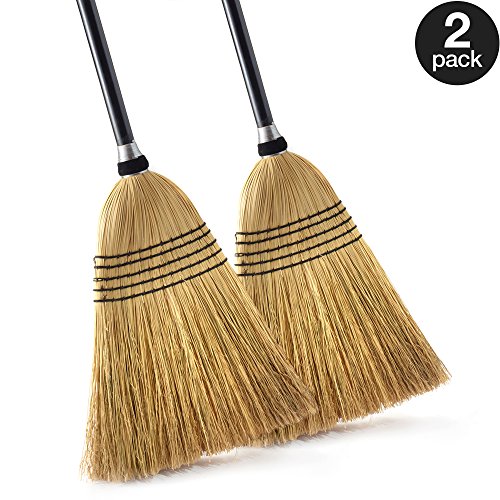 Product Cover O-Cedar Heavy Duty Commercial 100% Corn Broom with Solid Wood Handle (Pack - 2)