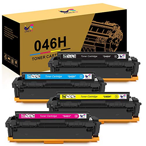 Product Cover ONLYU Compatible Toner Cartridge Replacement for Canon 046 046H for Color ImageCLASS MF735Cdw LBP654Cdw MF731Cdw MF733Cdw Laser Printer (4 Pack)