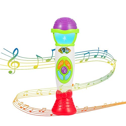 Product Cover FunsLane Kids Microphone Toy Voice Changer Karaoke Machine for Toddler with Recording, Play Music Function and Colorful Lights, Girls Boys Party Favor Toy Great Birthday
