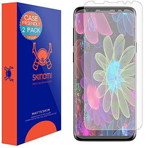 Product Cover Skinomi Matte Screen Protector Compatible with Galaxy S9 Plus (2-Pack)(Case Friendly Slim) Anti-Glare Matte Skin TPU Anti-Bubble Film