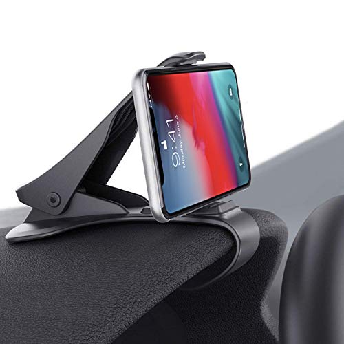 Product Cover Car Phone Holder Clamp Arm Car Mount Dashboard Mobile Clip Stand HUD Design Compatible for iPhone Xs,X, 8, 8 Plus, 7, 7 Plus, Samsung Galaxy S9,S8, S8 Plus, S7, Note 9 Edge and More(3.0-6.5inch)
