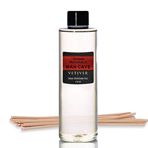 Product Cover Urban Naturals Vetiver Man CAVE Scented Reed Diffuser Refill Set | Includes a Free Set of Reed Sticks! 4 oz. | A Fabulous Masculine Scent! Great Gift Idea Home Fragrance Lovers!