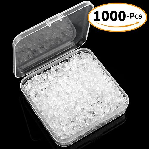 Product Cover Clear Earring Backs Safety Rubber Bullet Earring Clutch Hypoallergenic by Yalis, 1000 Pieces