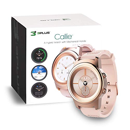 Product Cover 3Plus Callie Hybrid SmartWatch for Women, 30+ Day Battery | Heart Rate Monitor, Pedometer, TFT Vibrant Display, Sleep Tracker, Calorie/Step Counter, Music Controls, for iPhone and Android | Rose Gold