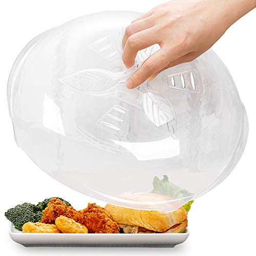 Product Cover Microwave Plate Cover, Microwave Cover for Food BPA Free Microwave Splatter Guard, Anti-Splatter Plate Lid with Steam Vents,Dishwasher Safe,11.8 Inch