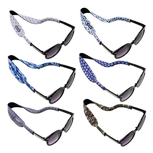 Product Cover Ava & Kings 6pc Kids Neoprene Glasses Holder Neck Strap AntiSlip Sports Retainer