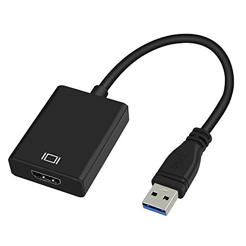 Product Cover SkySmile USB to HDMI, USB3.0 to HDMI Adapter, 1080P HD Video Audio Multi Monitor Converter for Laptop HDTV TV PC with Windows 10/8.1/8 / 7 Only [ NO MAC & Vista ] (Black)