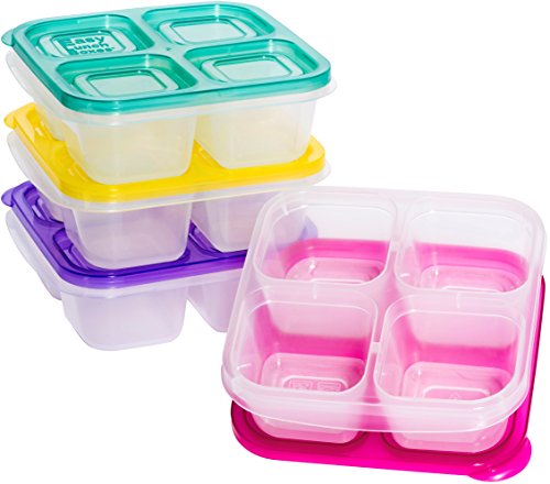 Product Cover EasyLunchboxes ELB5-snack Snack Box Food Containers, 4-Compartment, Set of 4, Brights