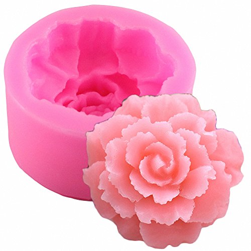 Product Cover 3D Carnation Candle Mold - MoldFun Carnation Flower Silicone Mold for Handmade Soap, Lotion Bar, Bath Bomb, Wax Crayon, Polymer Paper Fimo Clay, Art Craft Gift for Mother's Day