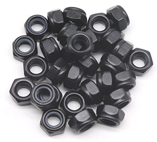 Product Cover binifiMux 30Pcs M6-1.0mm Black Zinc Plated Nylon Lock Nuts Inserted Hex Self Clinching Nuts