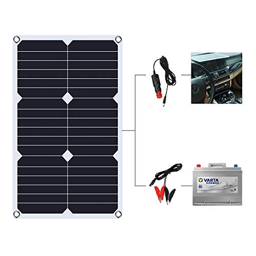 Product Cover SUNKINGDOM 12 Volt 12v Solar Battery Charger, 18W Solar Car Battery Charger, Solar Trickle Charger, Solar Panel Battery Maintainer for Automotive, Motorcycle, Boat, Marine, RV