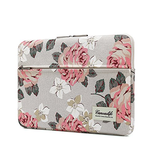 Product Cover Canvaslife Pink Rose Laptop Sleeve 15 Inch 15 Case and 15.6 Laptop Bag