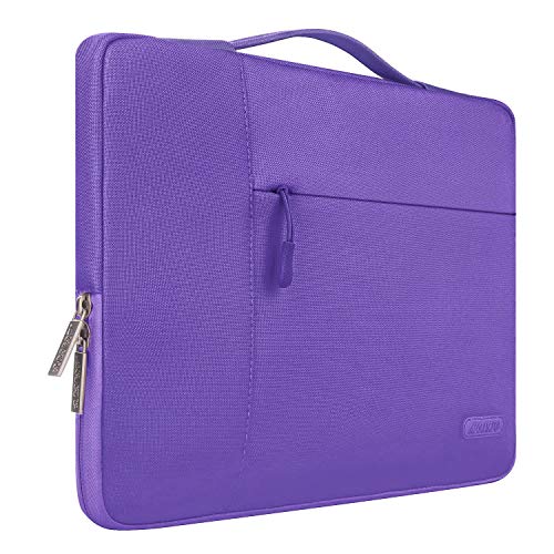 Product Cover MOSISO Laptop Sleeve Compatible with 13-13.3 inch MacBook Air, MacBook Pro, Notebook Computer, Polyester Multifunctional Briefcase Handbag Carrying Case Cover Bag, Ultra Violet