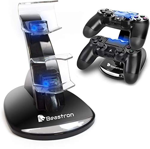 Product Cover Beastron PS4 Controller Charging Station, PS4 Controller Charger for Sony PlayStation 4 PS4/PS4 Pro/PS4 Slim Controllers