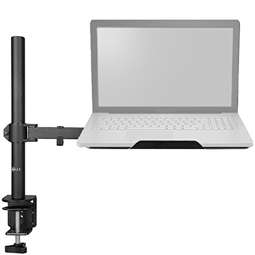 Product Cover WALI Laptop Tray Desk Mount for 1 Laptop Notebook up to 17 inch, Fully Adjustable, 22 lbs Capacity with Vented Cooling Platform Stand (M00LP)